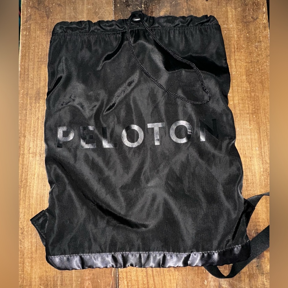 Peloton Black Drawstring Backpack - image 1